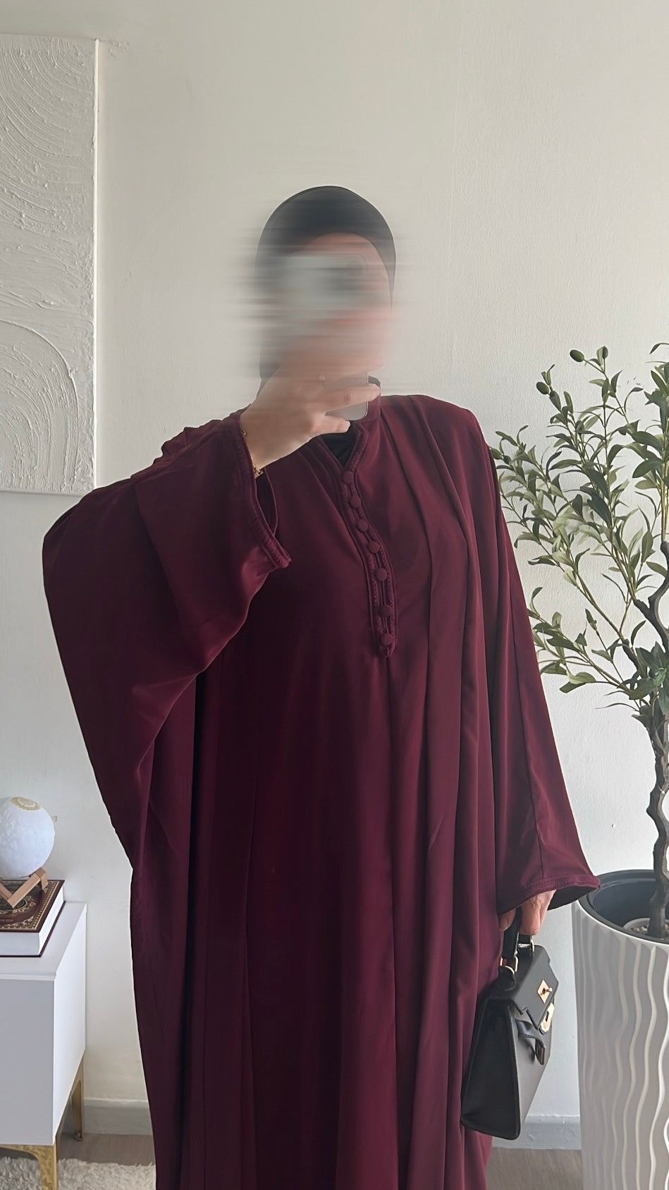 ENSEMBLE KIMONO/SOUS ABAYA PAPILLON