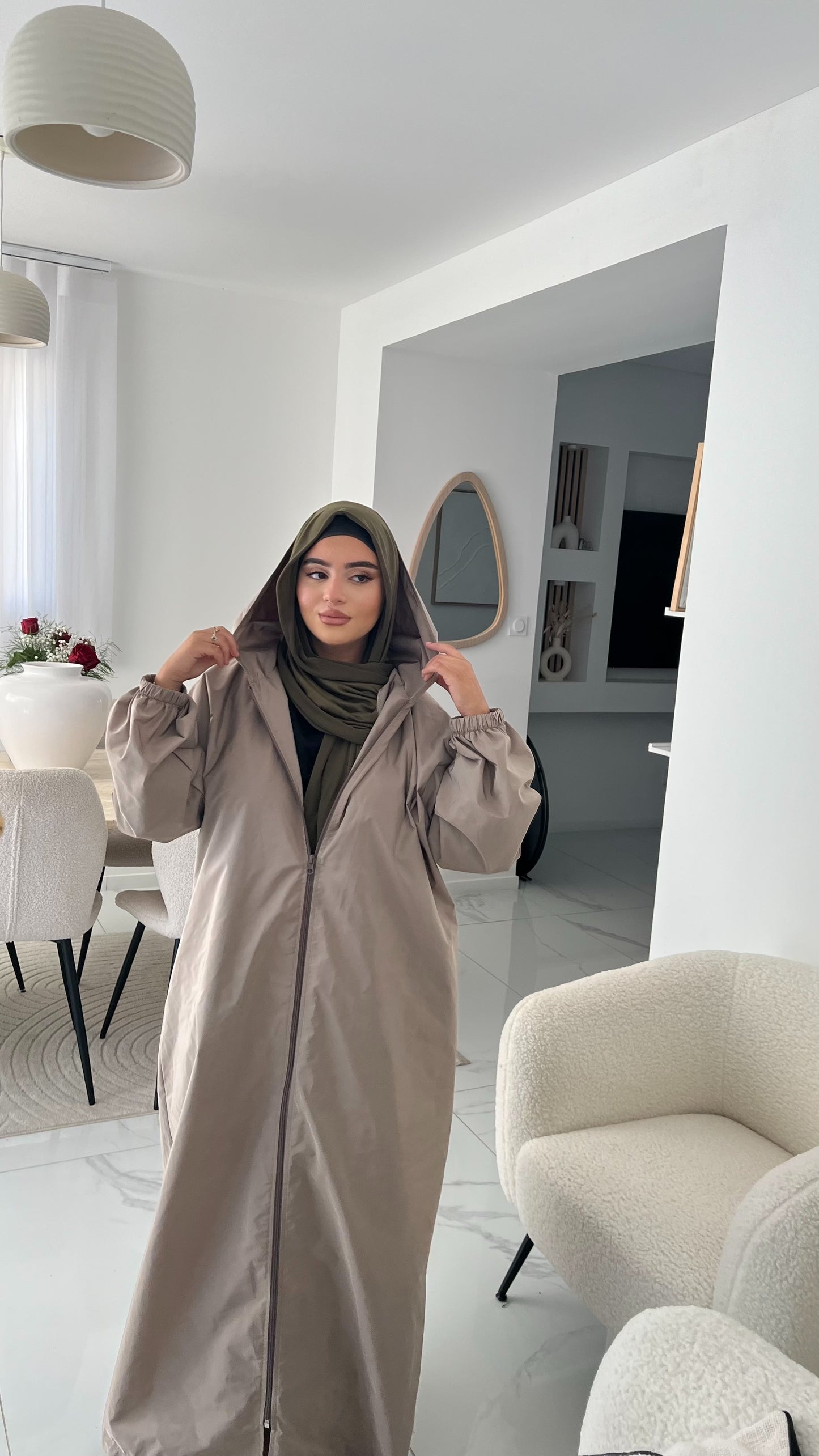 Veste longue imperméable