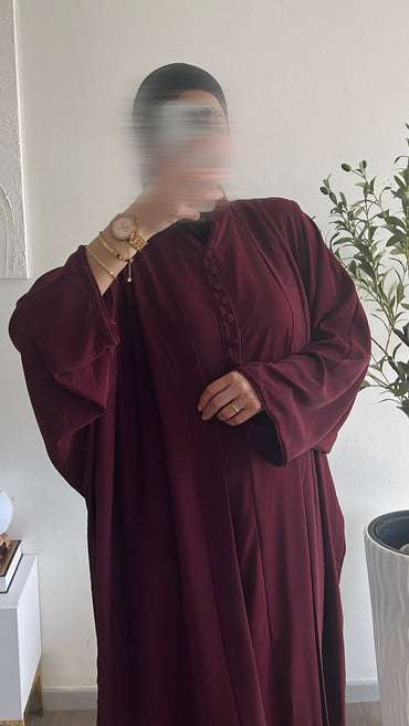 ENSEMBLE KIMONO/SOUS ABAYA PAPILLON