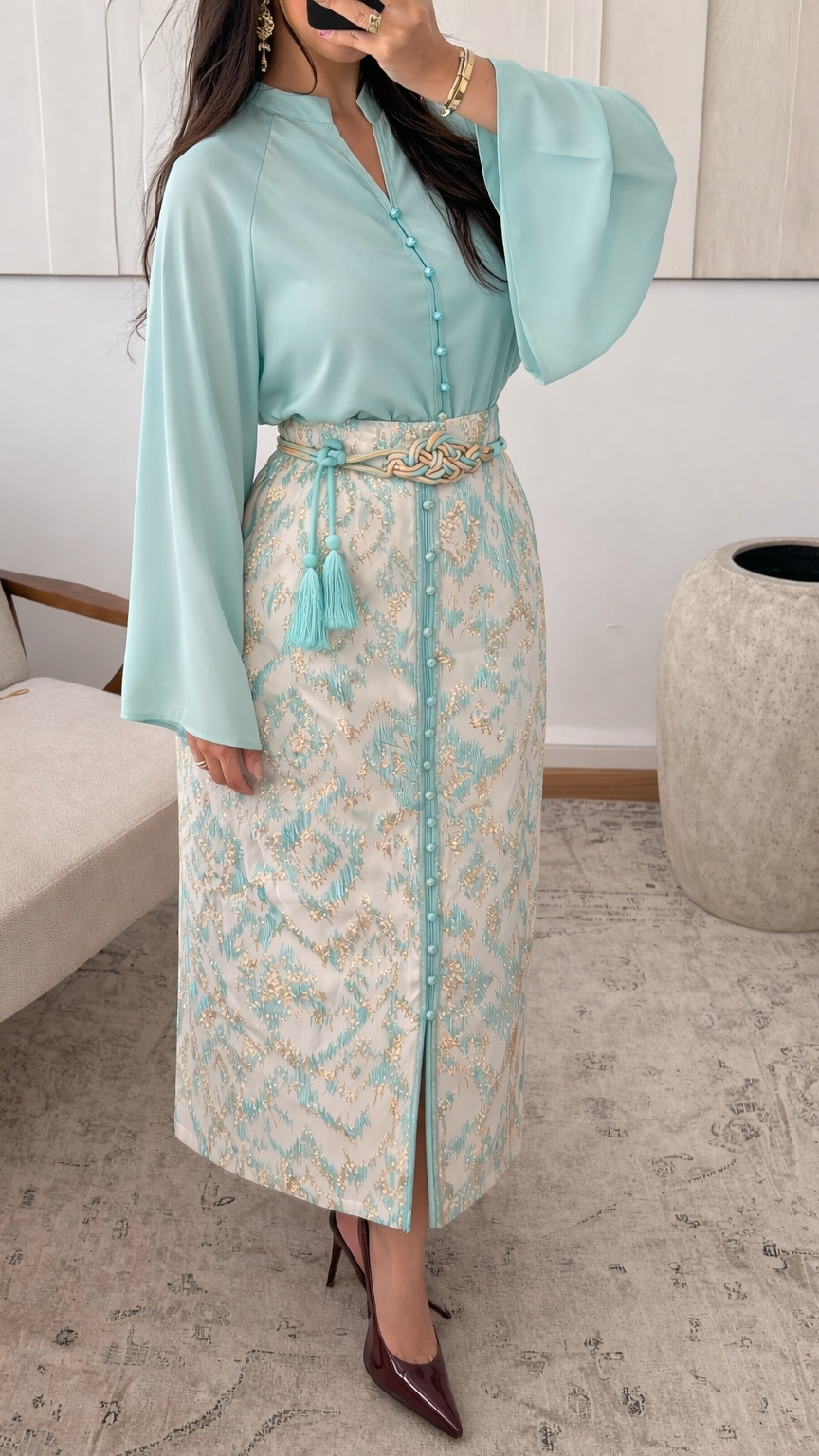 Ensemble jupe brocard