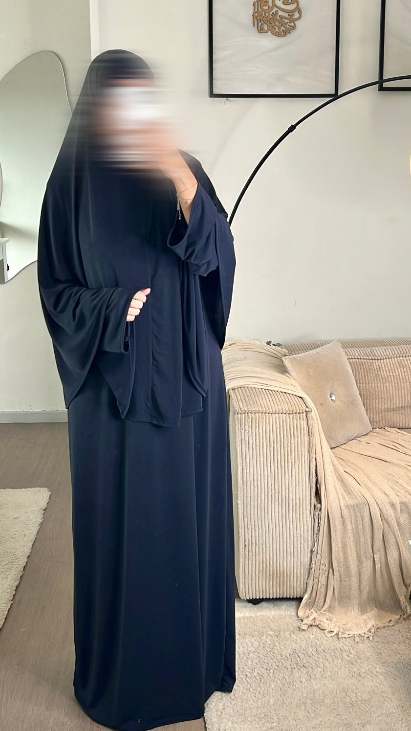 SET ABAYA KHIMAR JERSEY PREMIUM