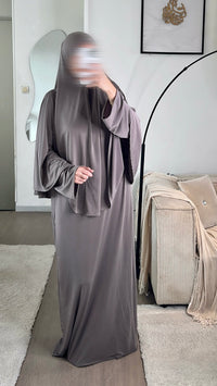 SET ABAYA KHIMAR JERSEY PREMIUM