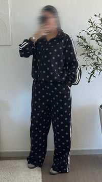 Ensemble jogging à pois noir