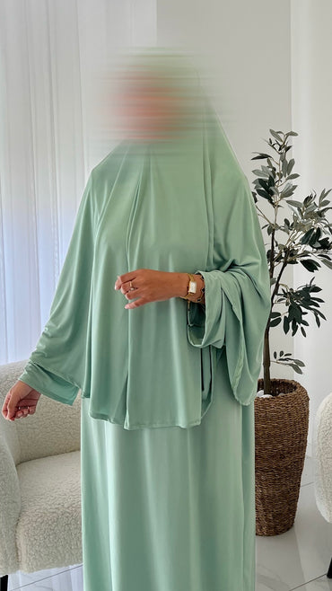 Set ABAYA/KHIMAR en jersey premium