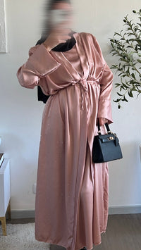 ENSEMBLE KIMONO/SOUS ABAYA STRASS
