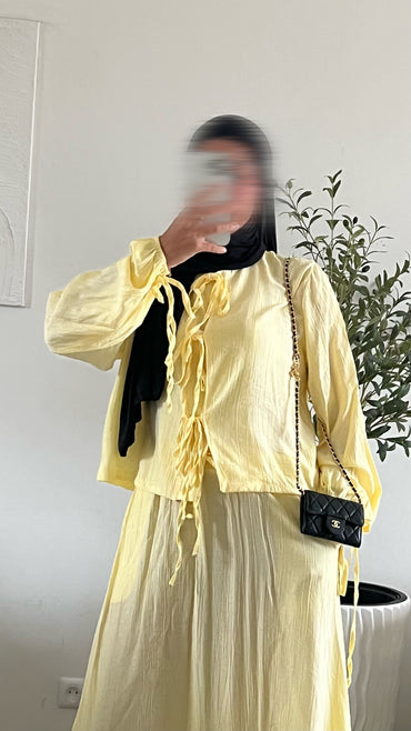 Ensemble Nouha jaune