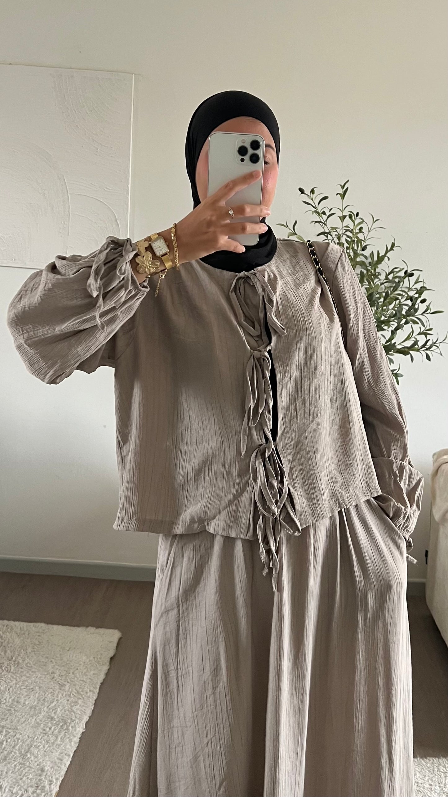 Ensemble Nouha taupe