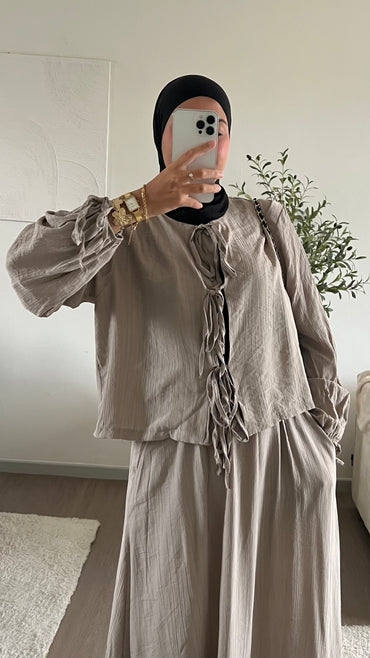 Ensemble Nouha taupe