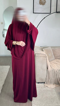 SET ABAYA KHIMAR JERSEY PREMIUM