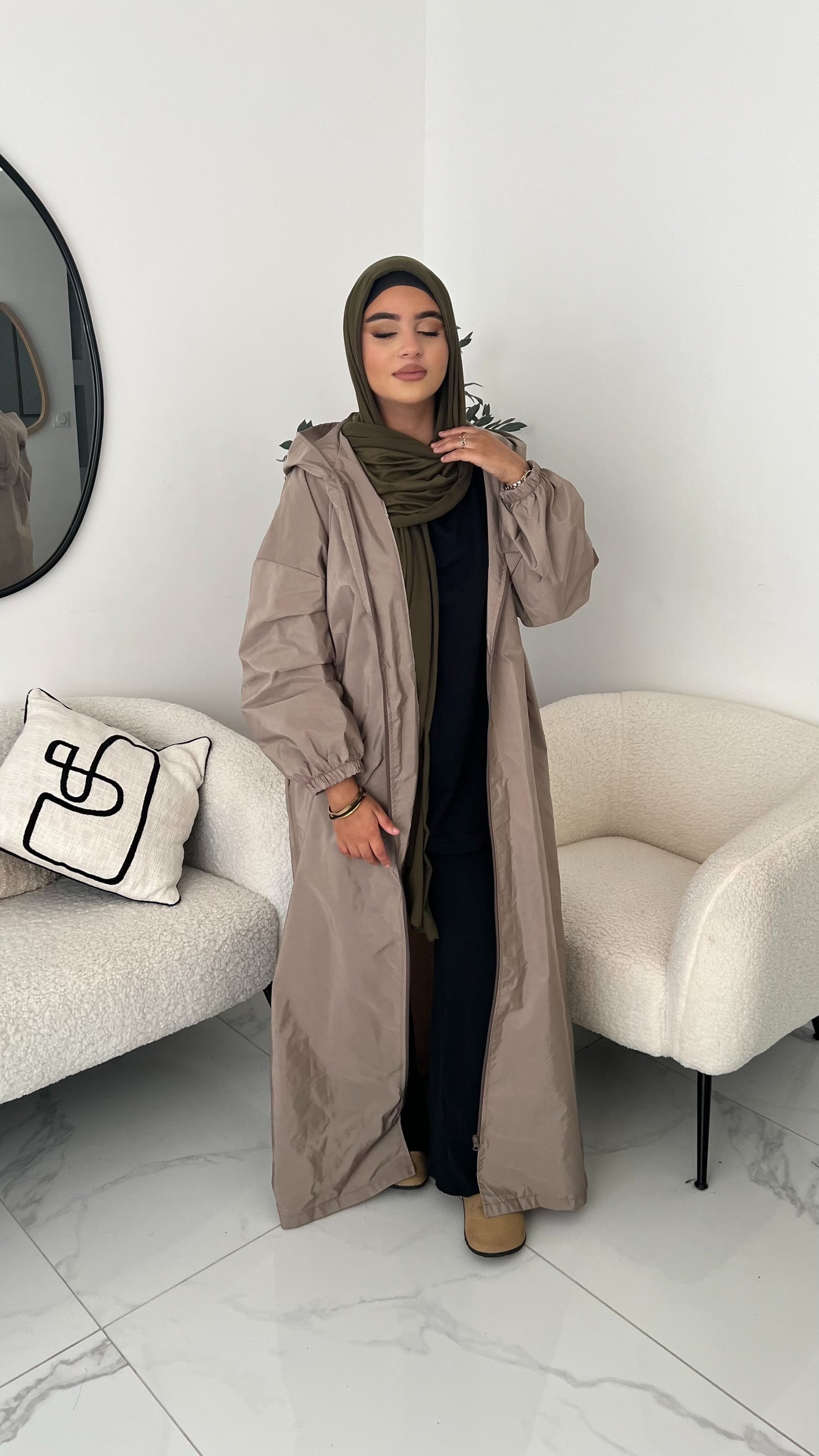 Veste longue imperméable