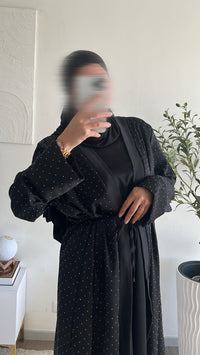 ENSEMBLE KIMONO/SOUS ABAYA STRASS