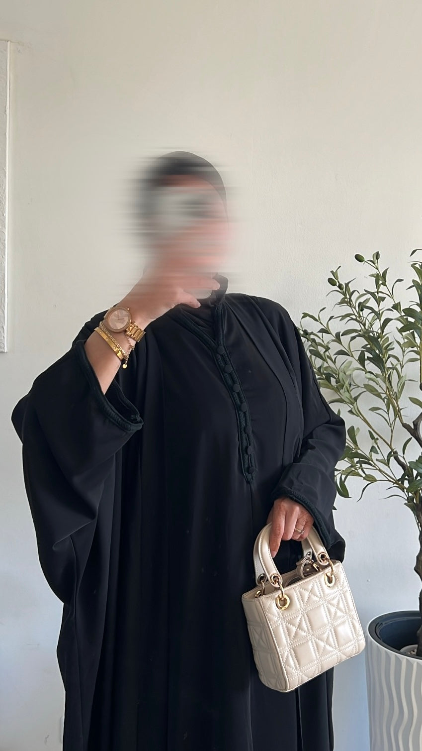 ENSEMBLE KIMONO/SOUS ABAYA PAPILLON