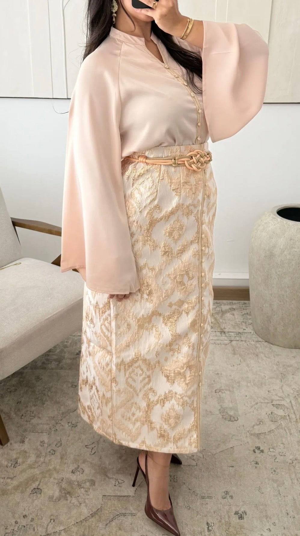 Ensemble jupe brocard