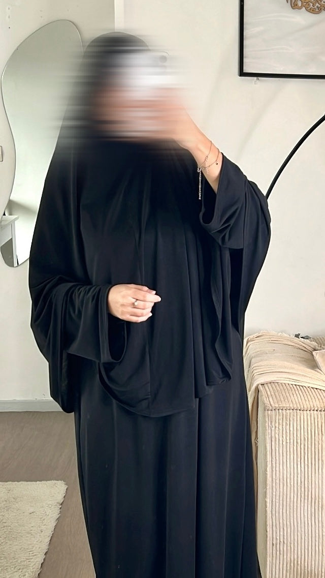 SET ABAYA KHIMAR JERSEY PREMIUM