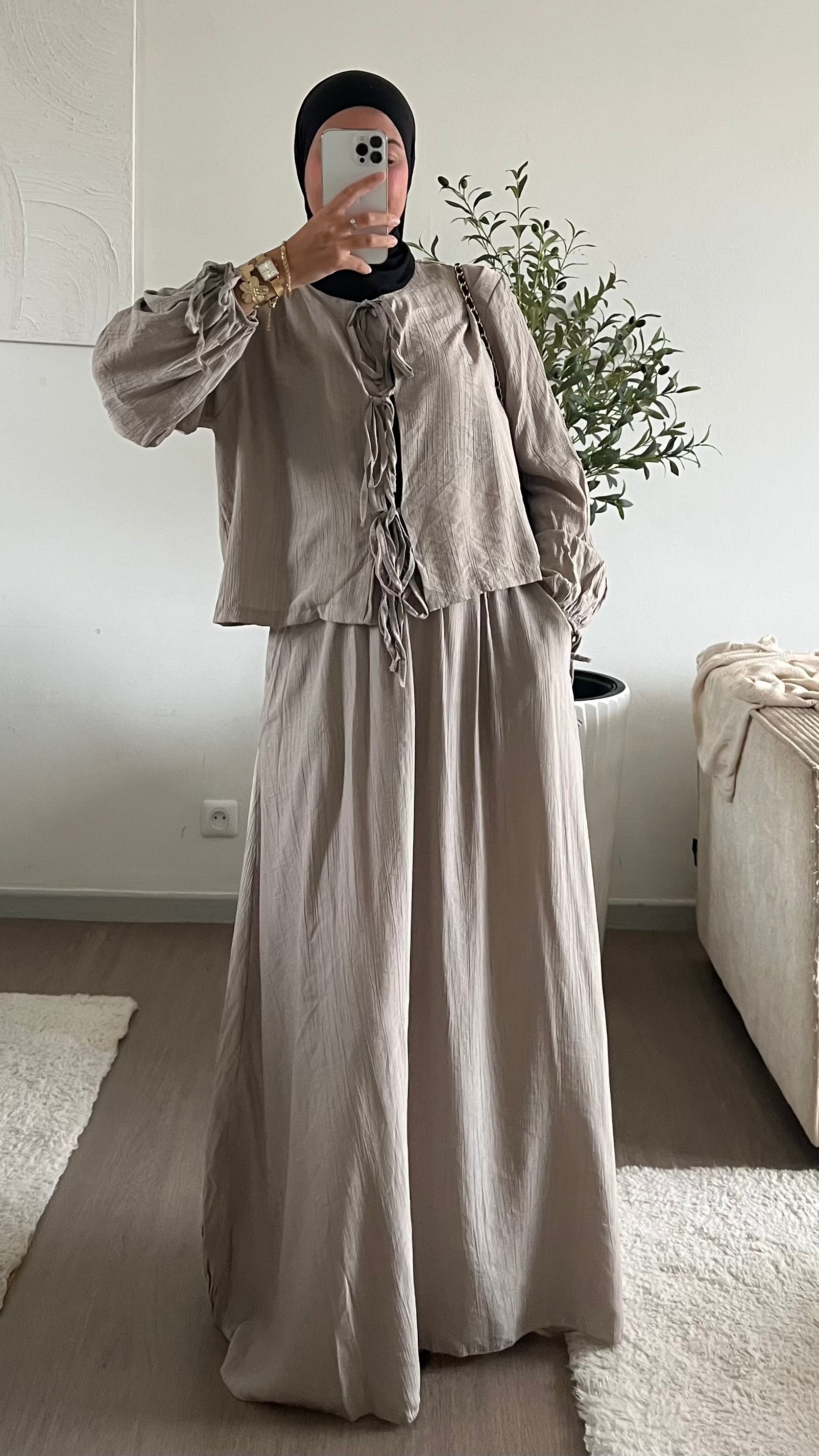 Ensemble Nouha taupe