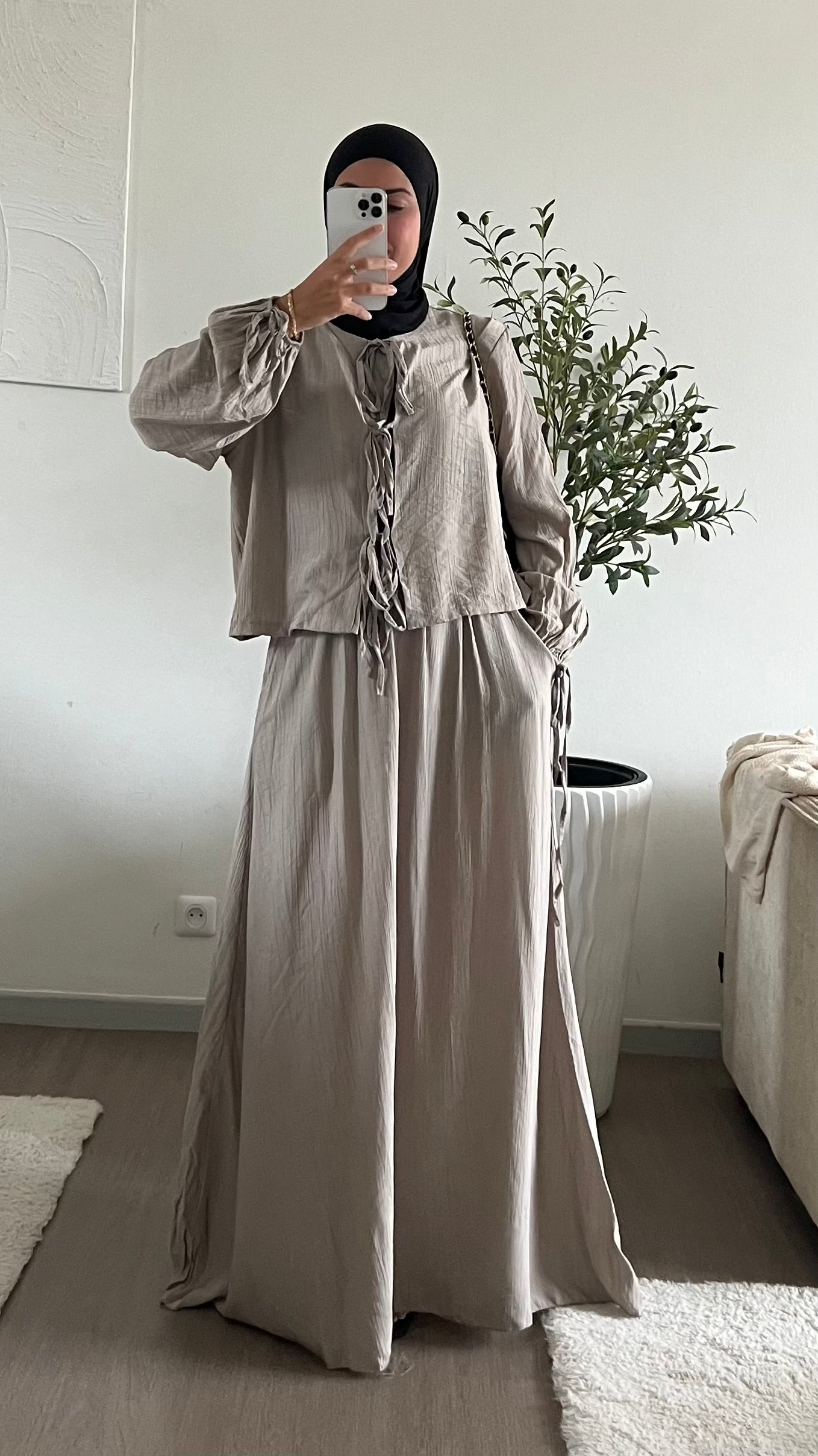 Ensemble Nouha taupe