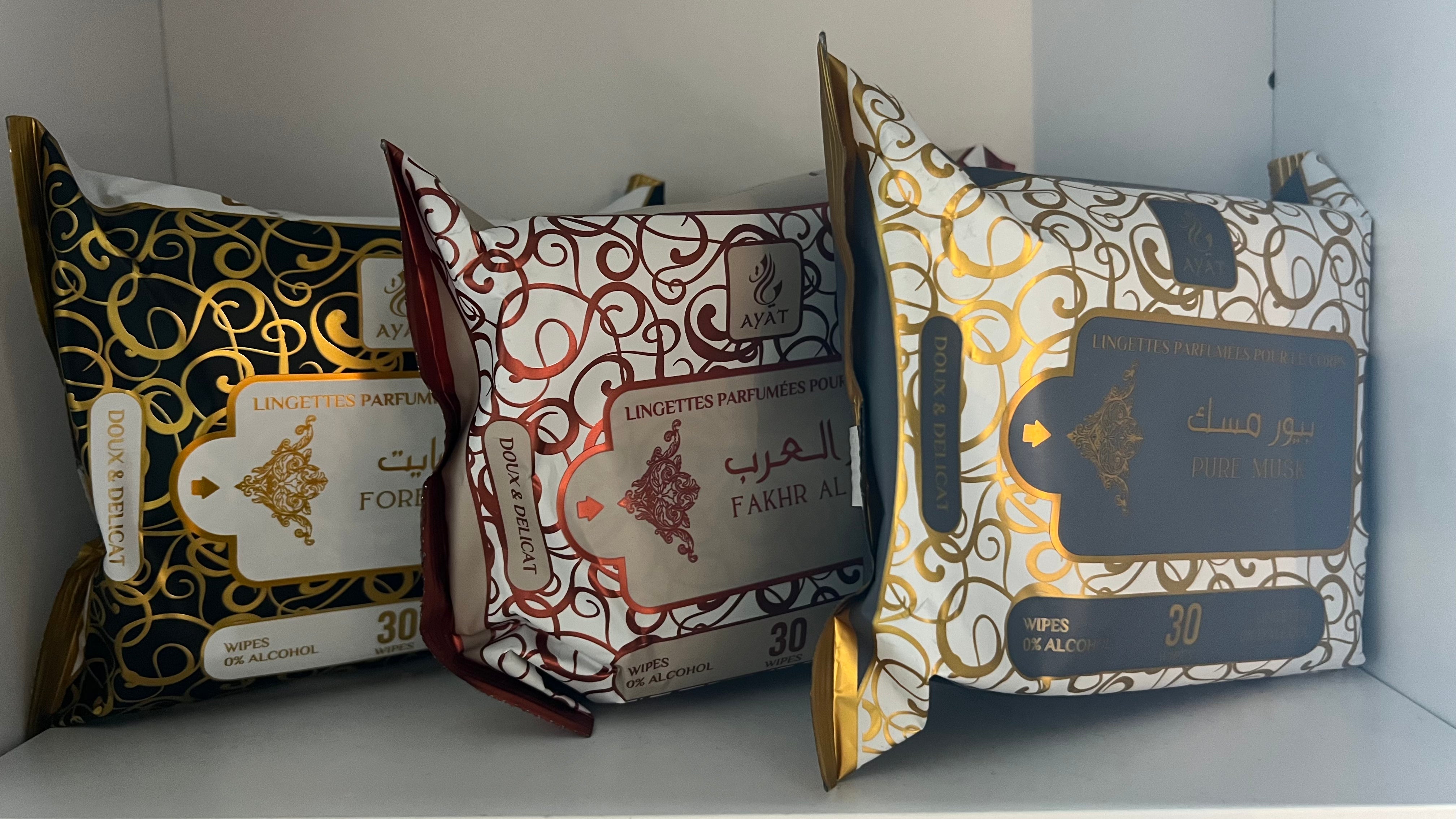 Lot 3 paquets lingettes parfumée AYAT